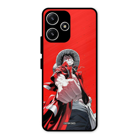 Red Luffy Redmi 12 5G Mobile Back Cover - Anime PrintShield Case
