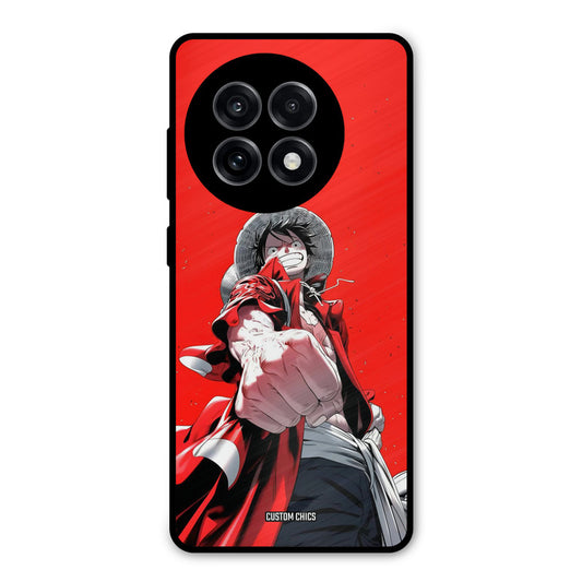 Red Luffy OnePlus 13R Mobile Back Cover - Anime PrintShield Case