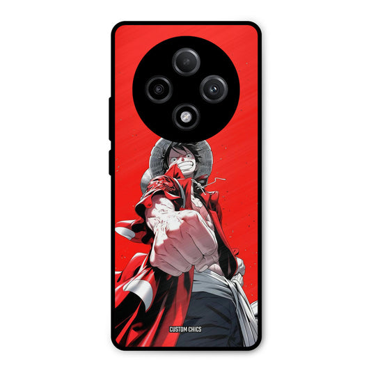 Red Luffy Oppo F27 Pro Plus 5G Mobile Back Cover - Anime PrintShield Case