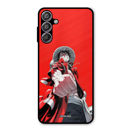 Red Luffy Samsung Galaxy F15 Mobile Back Cover - Anime PrintShield Case