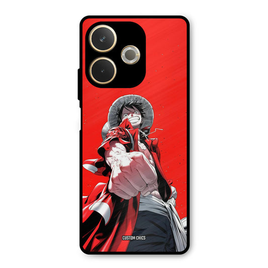 Red Luffy Oppo A5 Pro Mobile Back Cover - Anime PrintShield Case