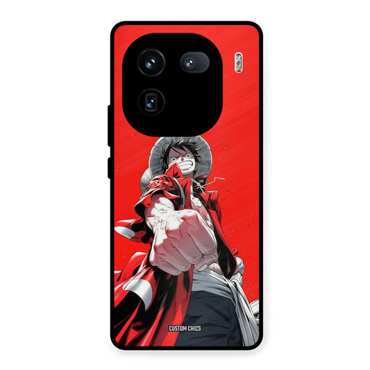 Red Luffy iQOO 12 Mobile Back Cover - Anime PrintShield Case