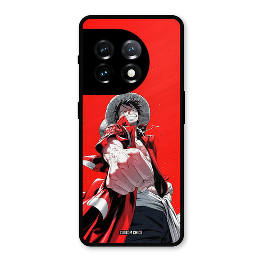 Red Luffy OnePlus 11 Mobile Back Cover - Anime PrintShield Case