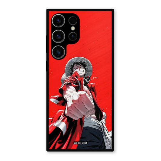 Red Luffy Samsung Galaxy S23 Ultra Mobile Back Cover - Anime PrintShield Case