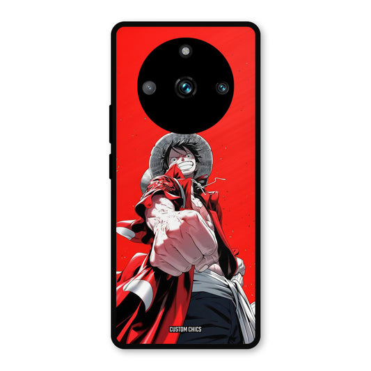 Red Luffy Realme 11 Pro Plus Mobile Back Cover - Anime PrintShield Case