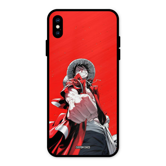 Red Luffy iPhone XS Max Mobile Back Cover - Anime PrintShield Case