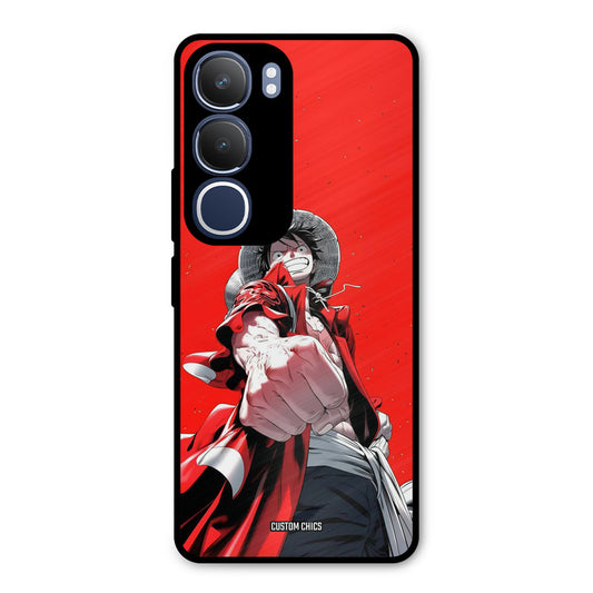 Red Luffy Vivo Y29 Mobile Back Cover - Anime PrintShield Case