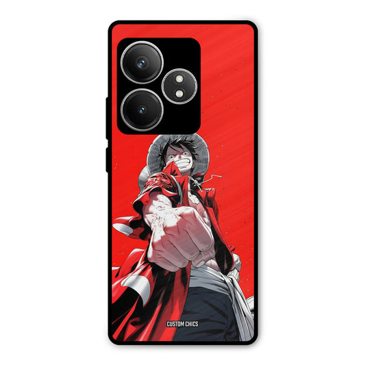 Red Luffy Realme GT 6T Mobile Back Cover - Anime PrintShield Case