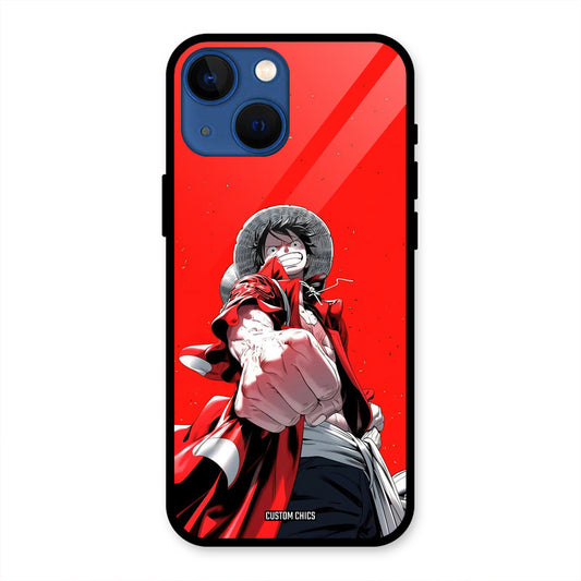 Red Luffy iPhone 13 Mini Mobile Back Cover - Anime PrintShield Case