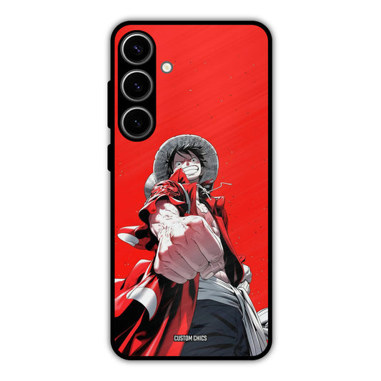 Red Luffy Samsung Galaxy S24 Plus Mobile Back Cover - Anime PrintShield Case
