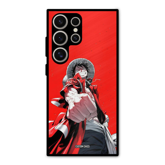 Red Luffy Samsung Galaxy S24 Ultra Mobile Back Cover - Anime PrintShield Case