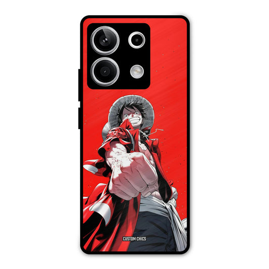Red Luffy Redmi Note 13 5G Mobile Back Cover - Anime PrintShield Case