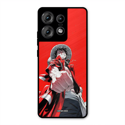 Red Luffy Motorola Edge 50 Pro Mobile Back Cover - Anime PrintShield Case