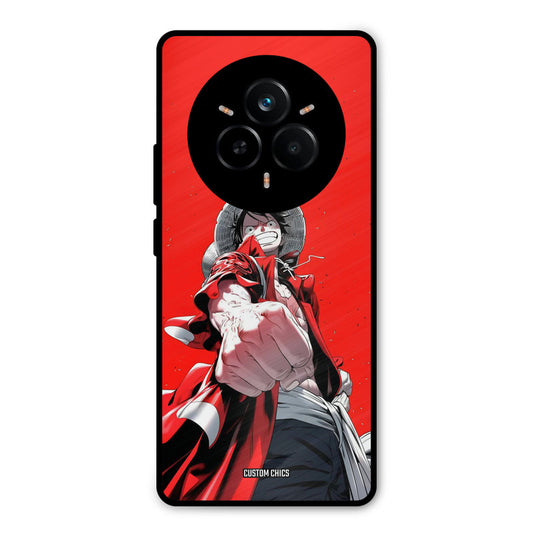 Red Luffy Realme 14 Pro Mobile Back Cover - Anime PrintShield Case