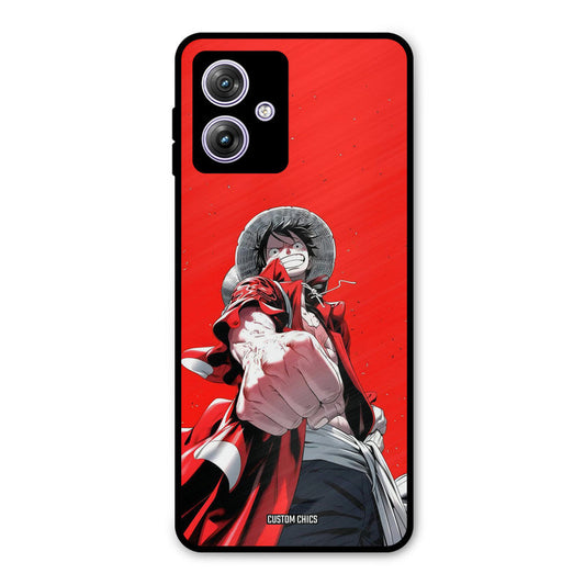 Red Luffy Moto G54 Mobile Back Cover - Anime PrintShield Case