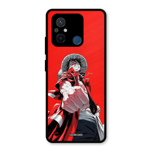 Red Luffy Redmi 12c Mobile Back Cover - Anime PrintShield Case