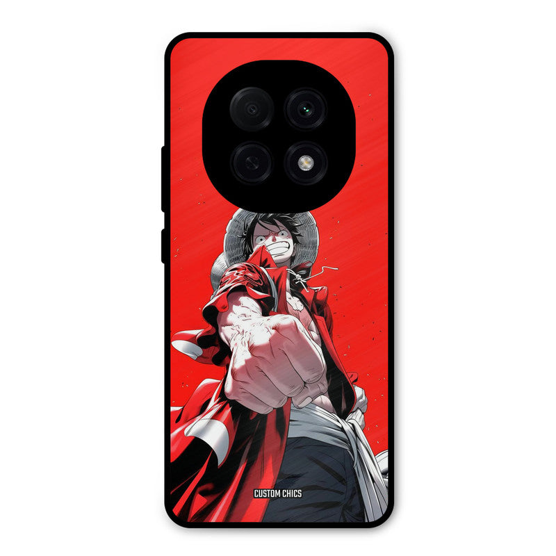 Red Luffy Oppo F29 Pro Mobile Back Cover - Anime PrintShield Case