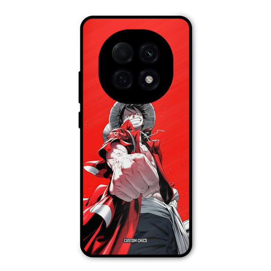 Red Luffy Oppo F29 Pro Mobile Back Cover - Anime PrintShield Case