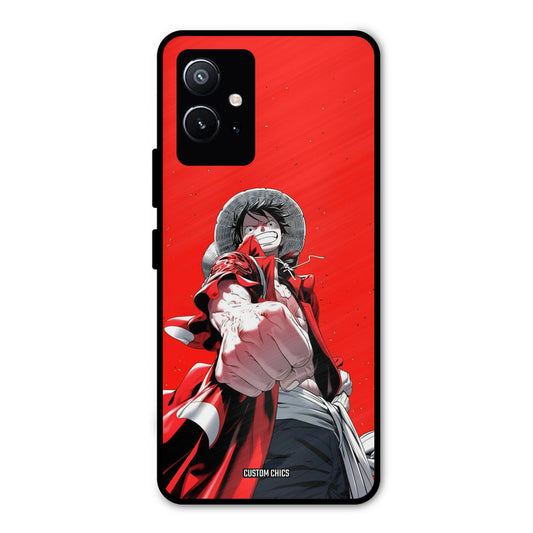 Red Luffy Vivo Y75 5G Mobile Back Cover - Anime PrintShield Case