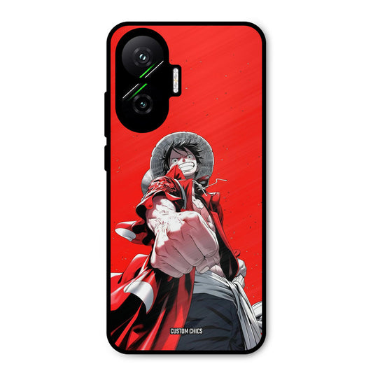 Red Luffy Poco F7 5G Mobile Back Cover - Anime PrintShield Case
