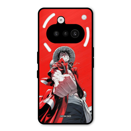 Red Luffy Nothing Phone 3A Mobile Back Cover - Anime PrintShield Case
