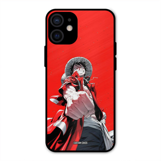 Red Luffy iPhone 12 Mini Mobile Back Cover - Anime PrintShield Case