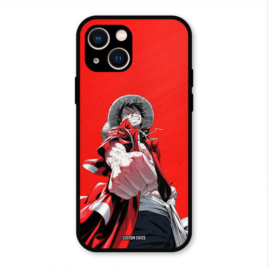 Red Luffy iPhone 13 Mobile Back Cover - Anime PrintShield Case