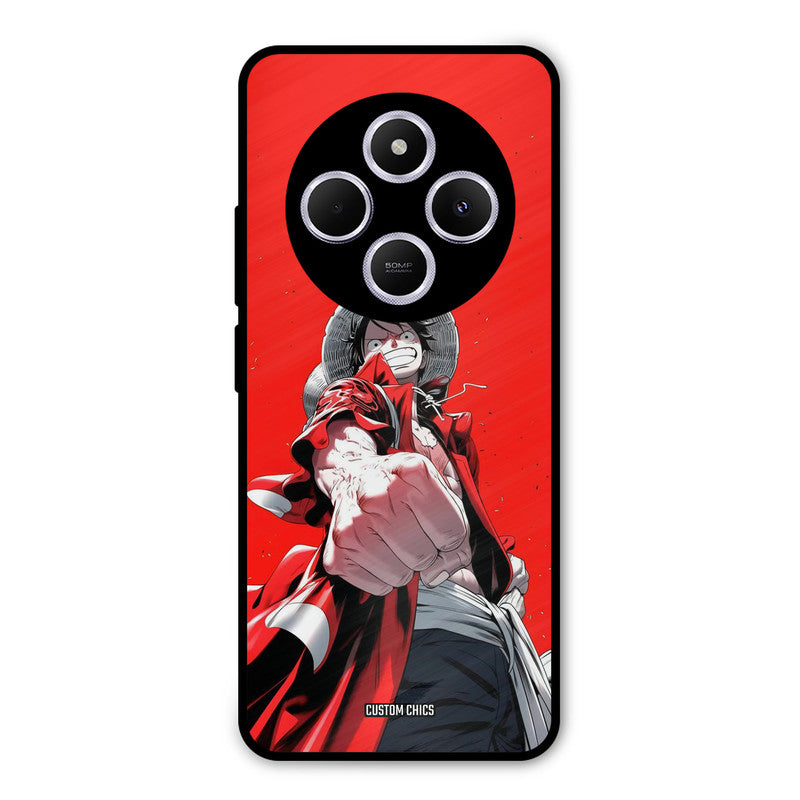 Red Luffy Poco M7 Mobile Back Cover - Anime PrintShield Case
