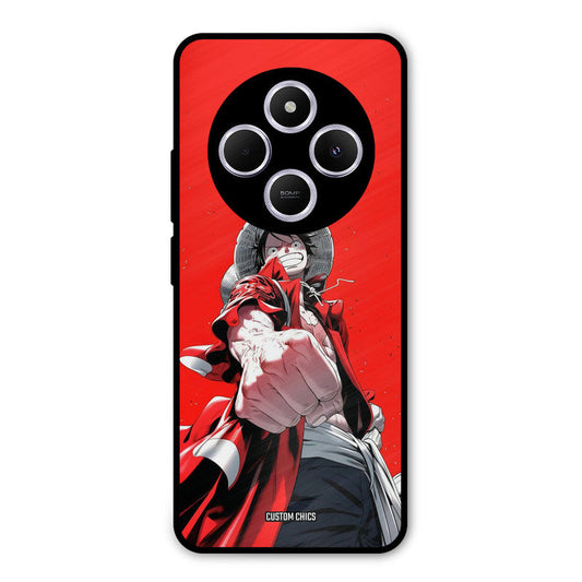 Red Luffy Poco M7 Mobile Back Cover - Anime PrintShield Case