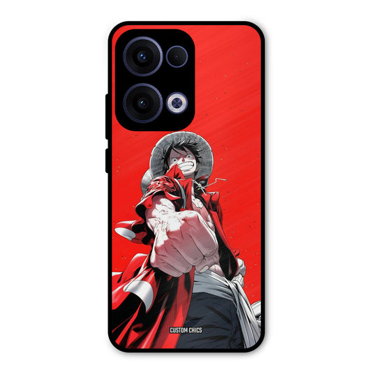 Red Luffy Oppo Reno 13 5G Mobile Back Cover - Anime PrintShield Case