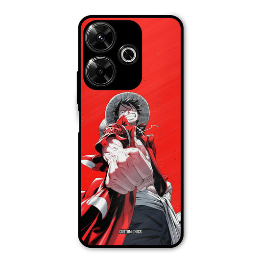 Red Luffy Redmi 13 5G Mobile Back Cover - Anime PrintShield Case