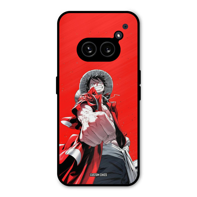 Red Luffy Nothing Phone 2a Mobile Back Cover - Anime PrintShield Case