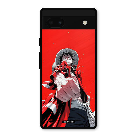 Red Luffy Google Pixel 6a Mobile Back Cover - Anime PrintShield Case