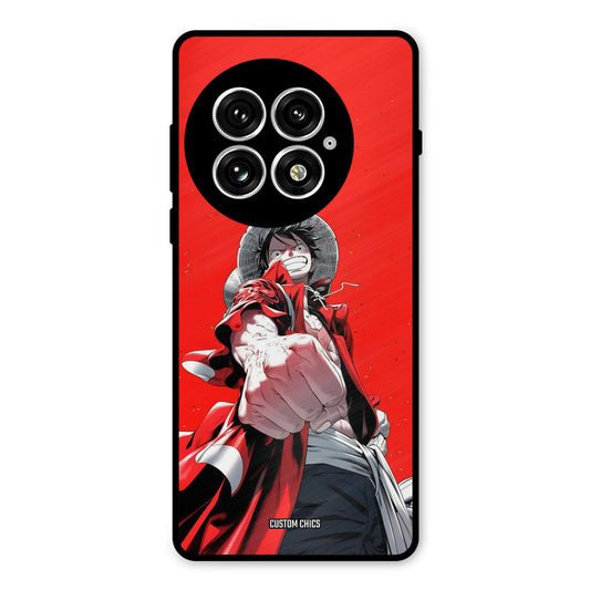 Red Luffy Oneplus 13 Mobile Back Cover - Anime PrintShield Case