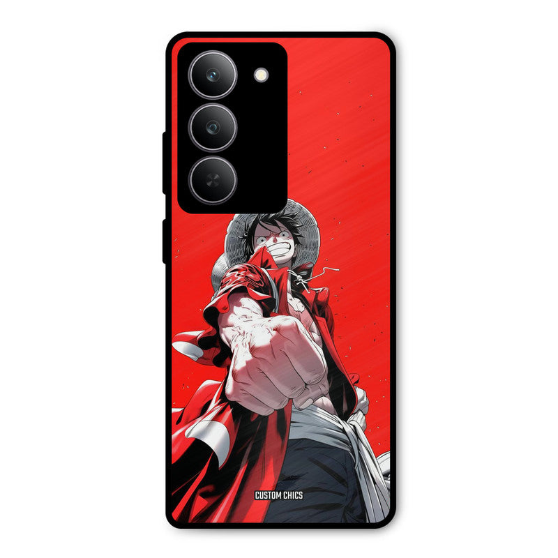 Red Luffy Realme 14x Mobile Back Cover - Anime PrintShield Case