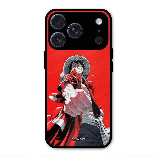 Red Luffy iPhone 17 Pro Max Mobile Back Cover - Anime PrintShield Case