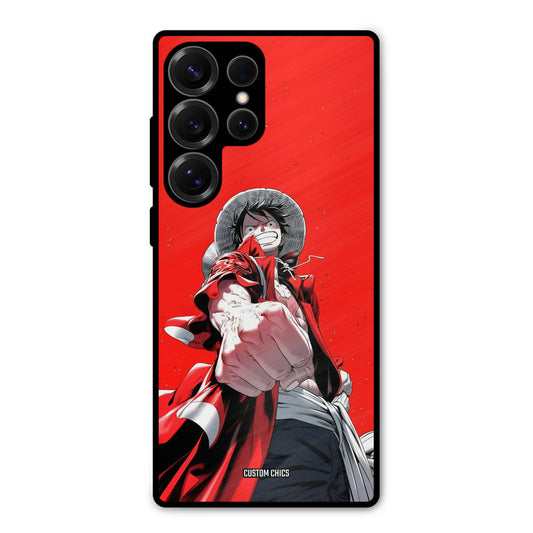Red Luffy Samsung Galaxy S25 Ultra Mobile Back Cover - Anime PrintShield Case