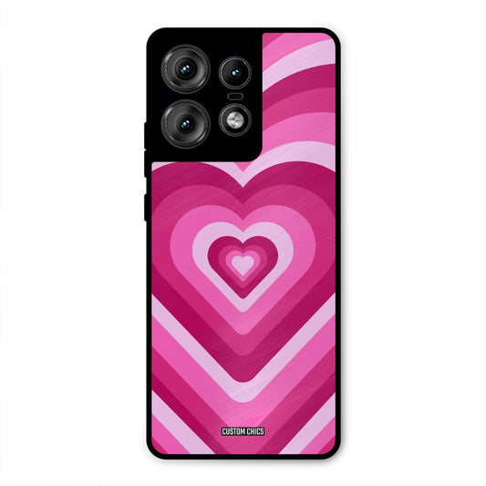 Red Pink Heart Motorola Edge 50 Pro Mobile Back Cover - Aesthetic PrintShield Case