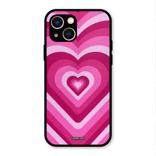 Red Pink Heart iPhone 13 Mobile Back Cover - Aesthetic PrintShield Case
