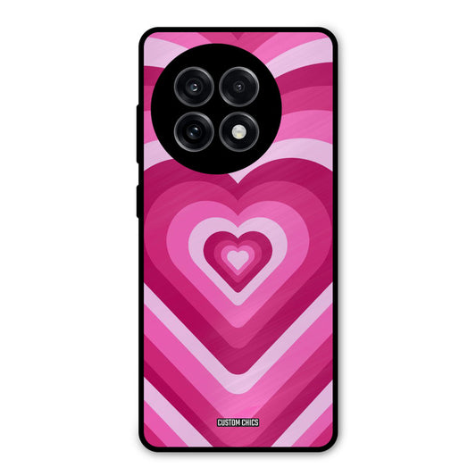 Red Pink Heart OnePlus 13R Mobile Back Cover - Aesthetic PrintShield Case