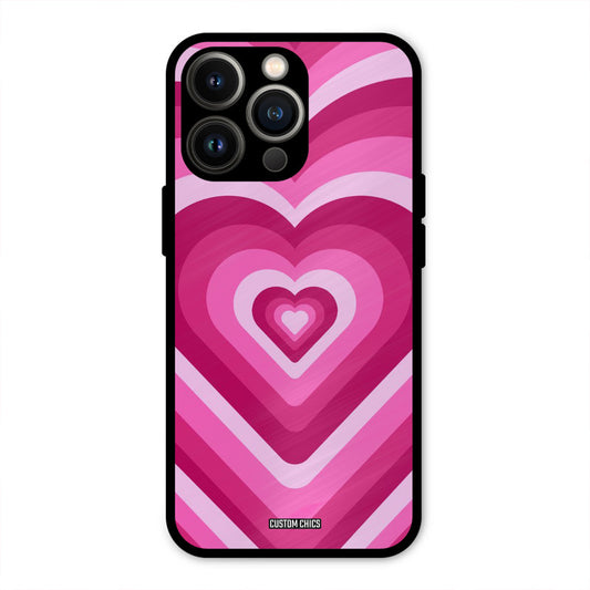 Red Pink Heart iPhone 13 Pro Max Mobile Back Cover - Aesthetic PrintShield Case