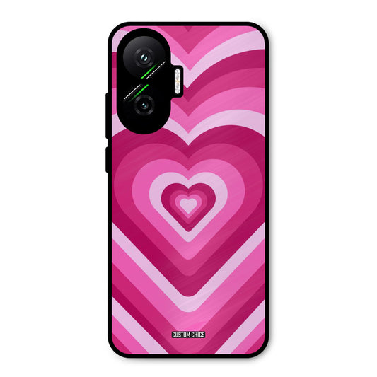 Red Pink Heart Poco F7 5G Mobile Back Cover - Aesthetic PrintShield Case