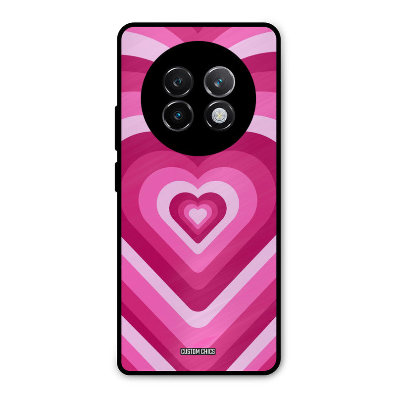 Red Pink Heart Realme 13 Plus Mobile Back Cover - Aesthetic PrintShield Case
