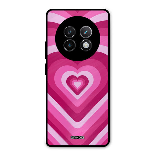 Red Pink Heart Realme 13 Plus Mobile Back Cover - Aesthetic PrintShield Case
