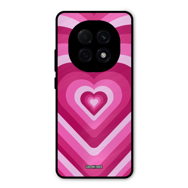 Red Pink Heart Oppo F29 Pro Mobile Back Cover - Aesthetic PrintShield Case
