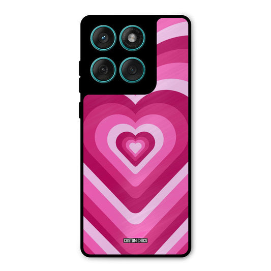 Red Pink Heart Motorola Edge 60 Mobile Back Cover - Aesthetic PrintShield Case
