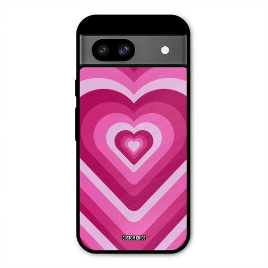 Red Pink Heart Google Pixel 8a Mobile Back Cover - Aesthetic PrintShield Case