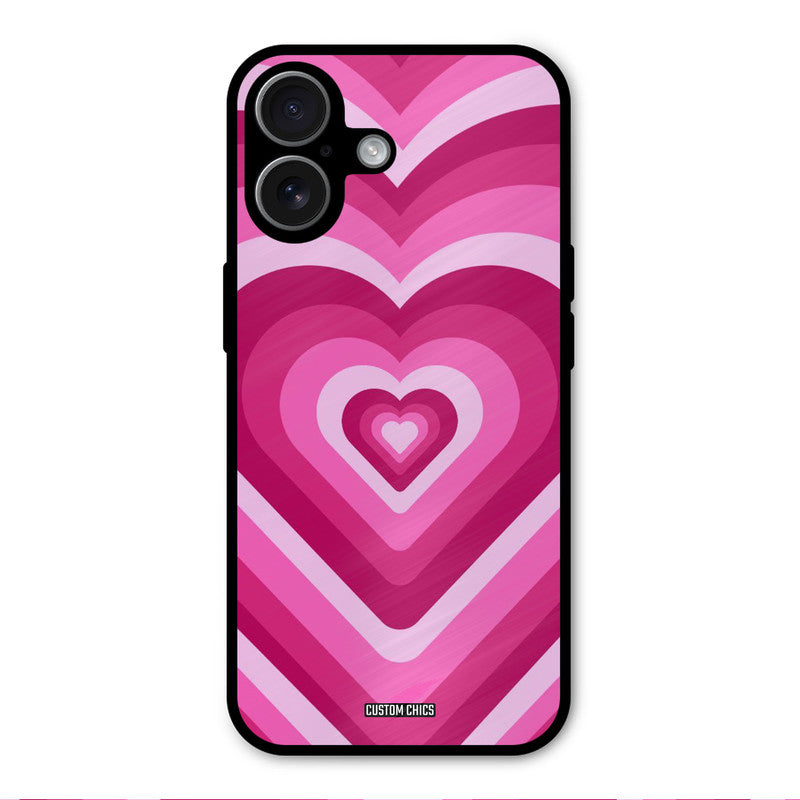 Red Pink Heart iPhone 17 Mobile Back Cover - Aesthetic PrintShield Case