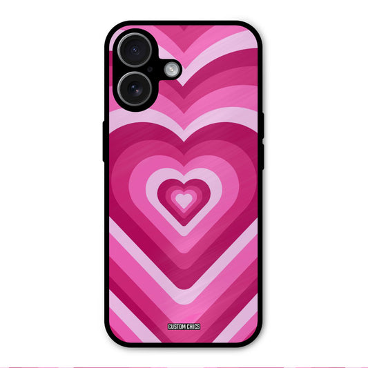 Red Pink Heart iPhone 17 Mobile Back Cover - Aesthetic PrintShield Case