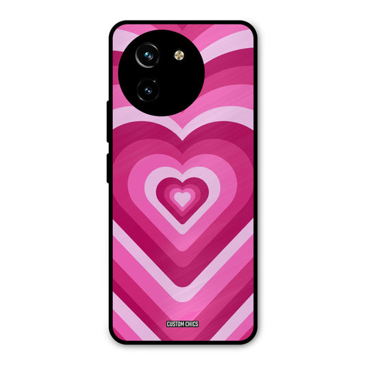 Red Pink Heart Vivo Y200i Mobile Back Cover - Aesthetic PrintShield Case